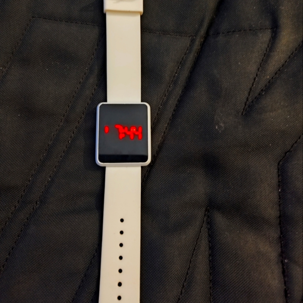 Accutime 4172WML 1020 Digital Wearable Watch - White and Red Display